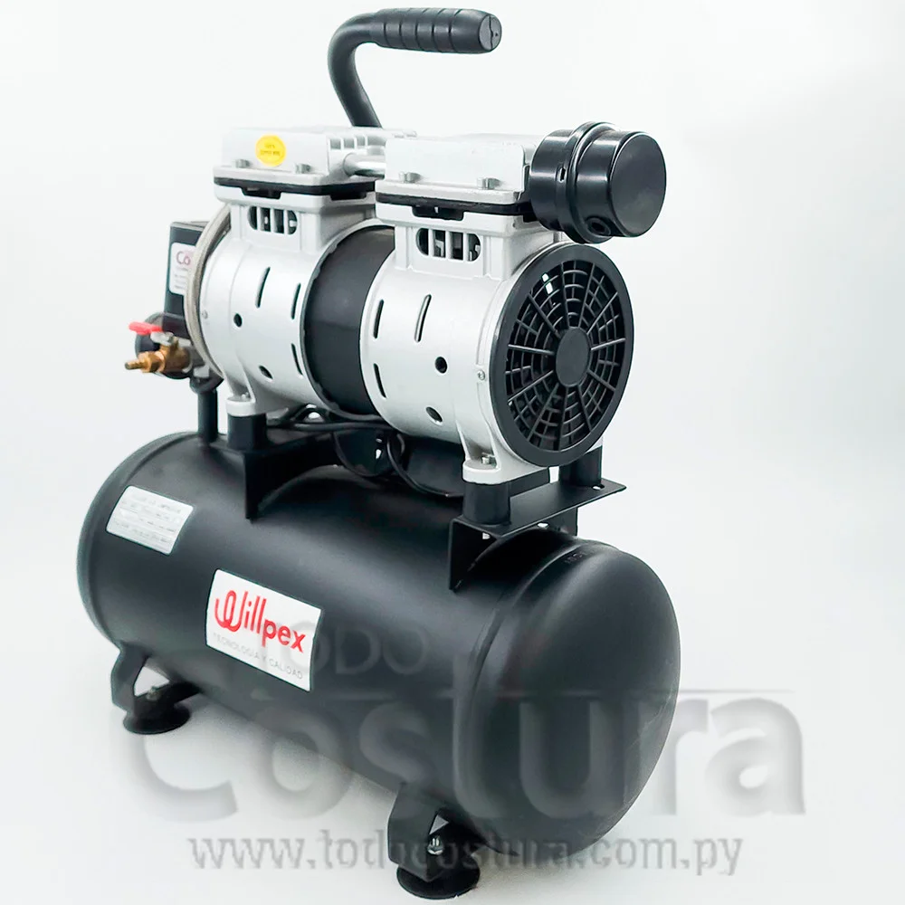 COMPRESOR SILENCIOSO (12 LITROS - 1 CABEZAL 480W) WILLLPEX GDG12